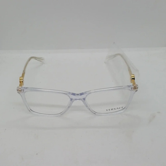 NWT RX-ABLE VERSACE EYEGLASS FRAMES 3299 CRYSTAL CLEAR/GOLD - Picture 3 of 5